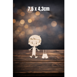 Chłopczyk 7,5cm, zarys, sklejka 3mm